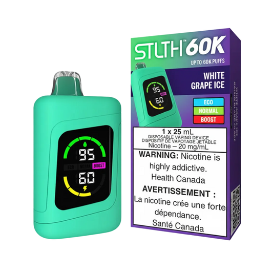 STLTH 60K Puffs White Grape Ice 25ml (Pack of 4)