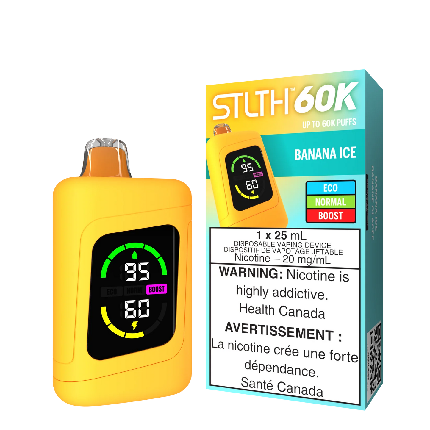STLTH 60K Puffs Banana Ice 25ml (Pack of 4)