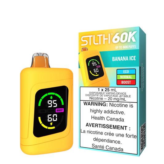 STLTH 60K Puffs Banana Ice 25ml (Pack of 4)