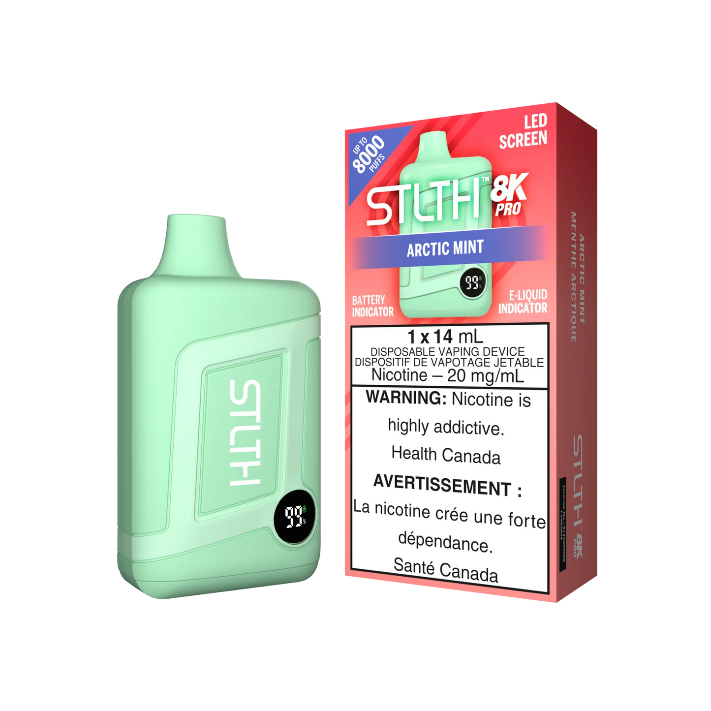 STLTH 8K Pro Arctic Mint 14ml (Pack of 5)