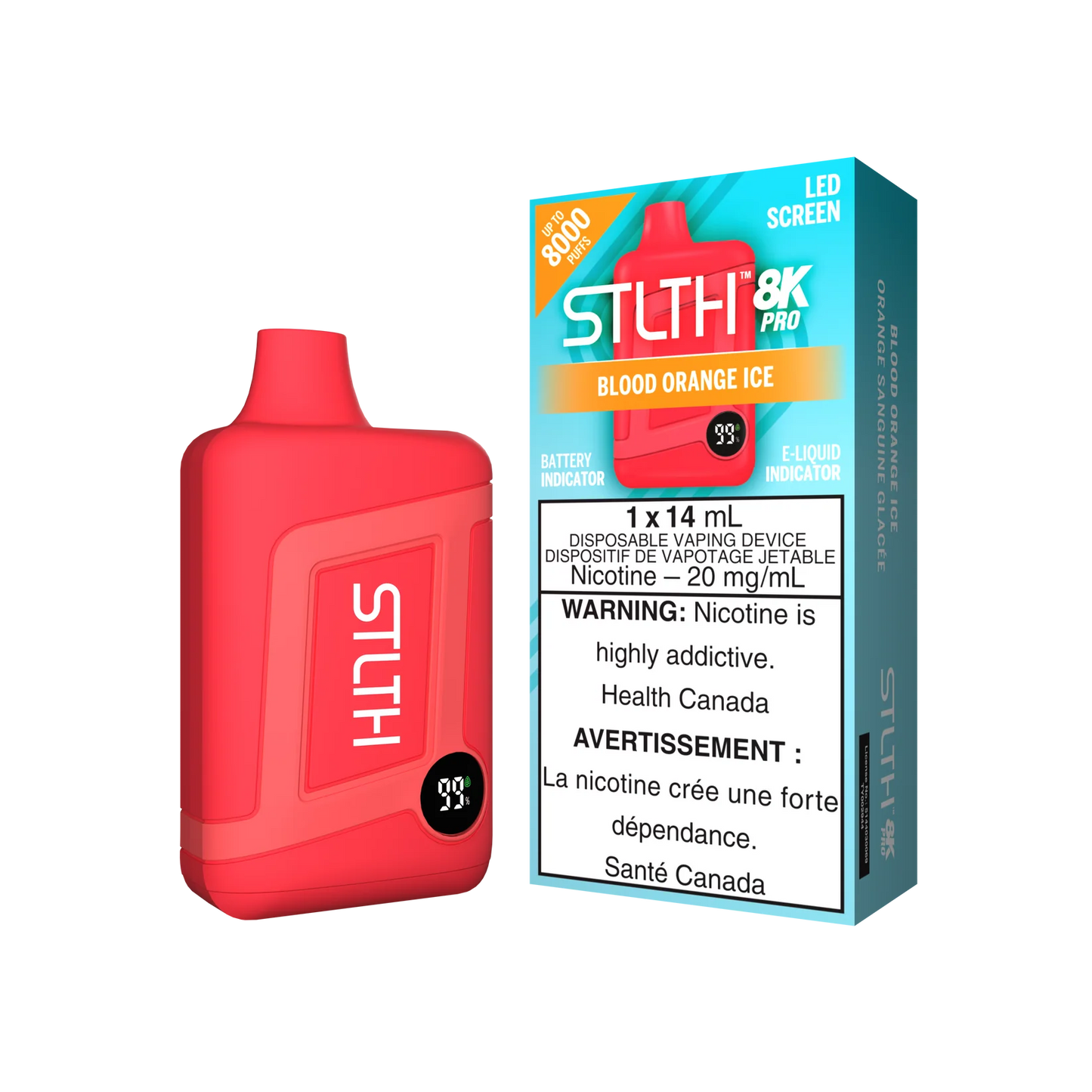 STLTH 8K Pro Blood Orange Ice 14ml (Pack of 5)
