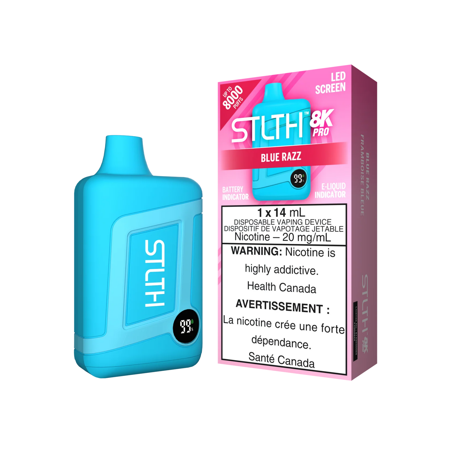STLTH 8K Pro Blue Razz 14ml (Pack of 5)