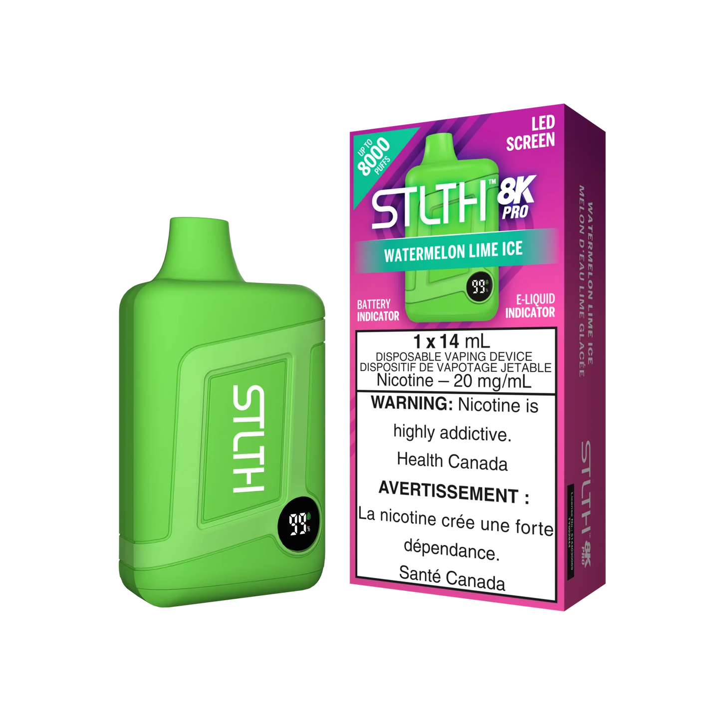 STLTH 8K Pro Watermelon Lime Ice 14ml (Pack of 5)