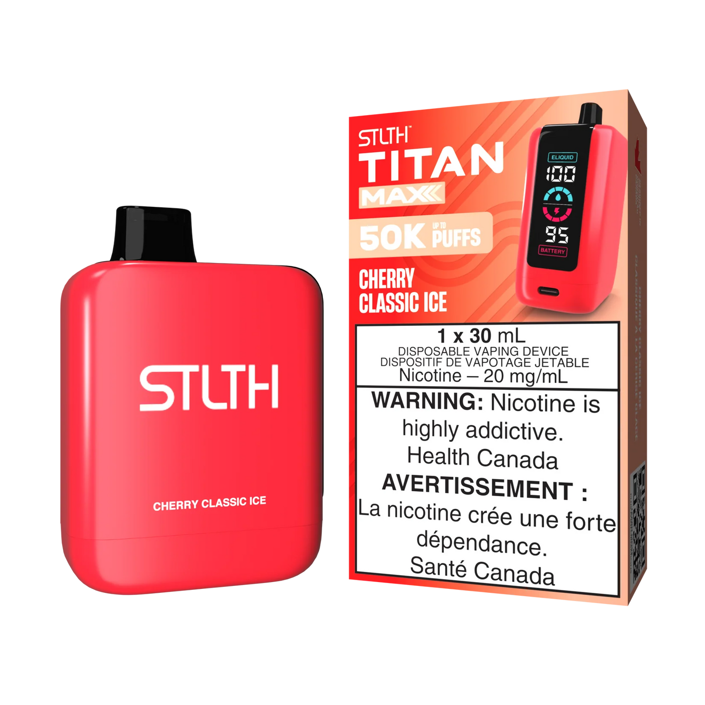 STLTH Titan Max Cherry Classic Ice 50k Puffs (Pack of 4)