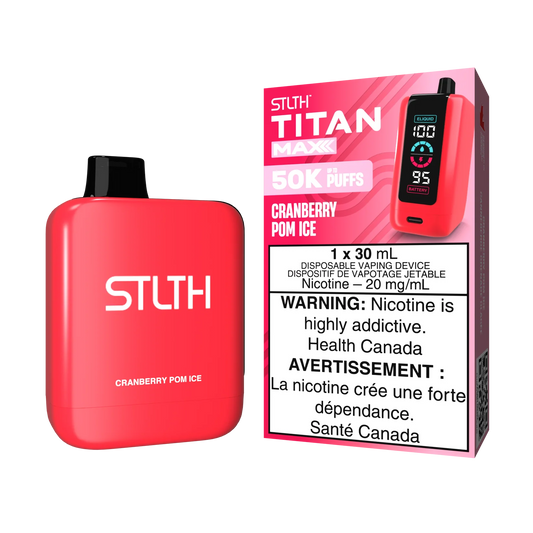 STLTH Titan Max Cranberry Pom Ice 50k Puffs (Pack of 4)