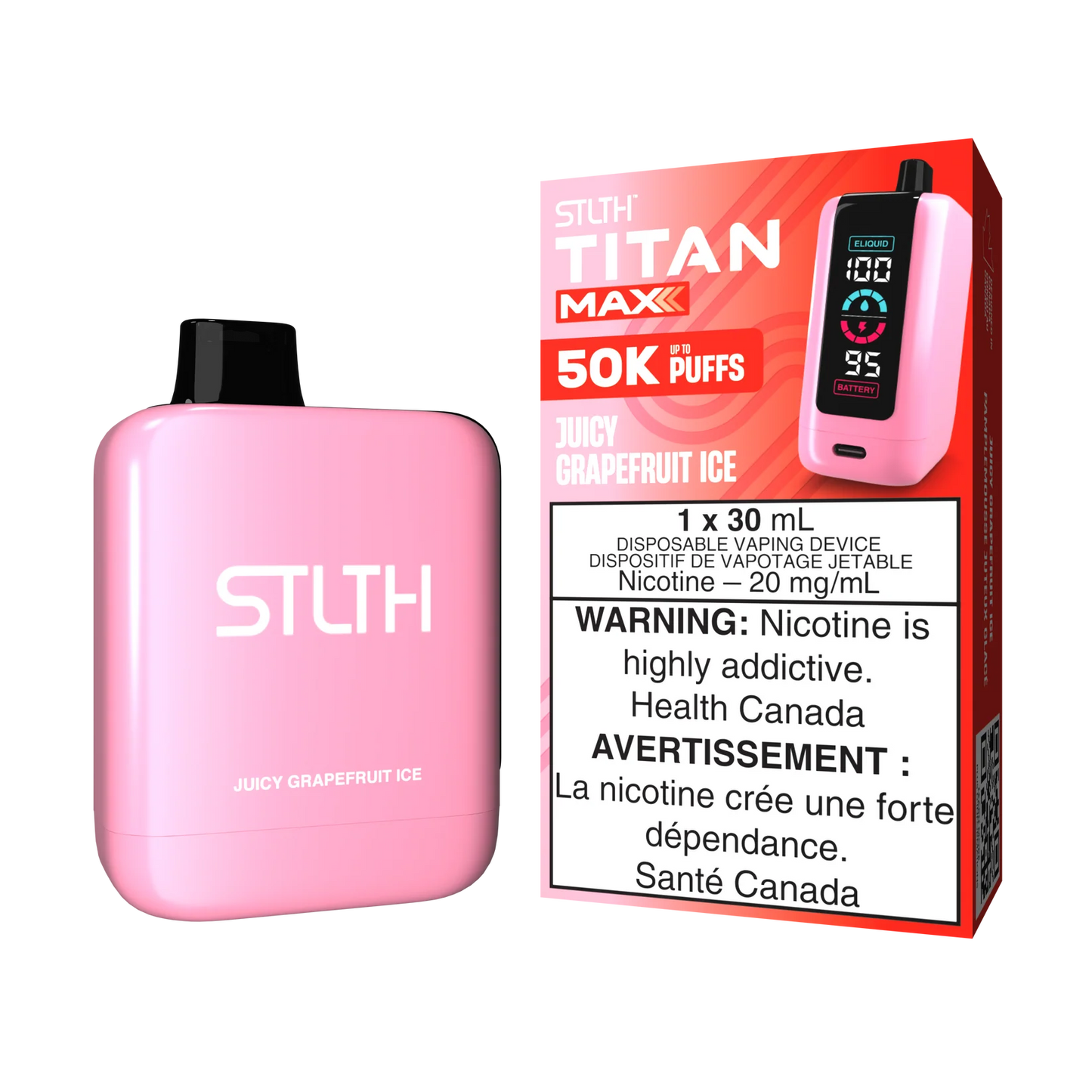 STLTH Titan Max Juicy Grapefruit Ice 50k Puffs (Pack of 4)