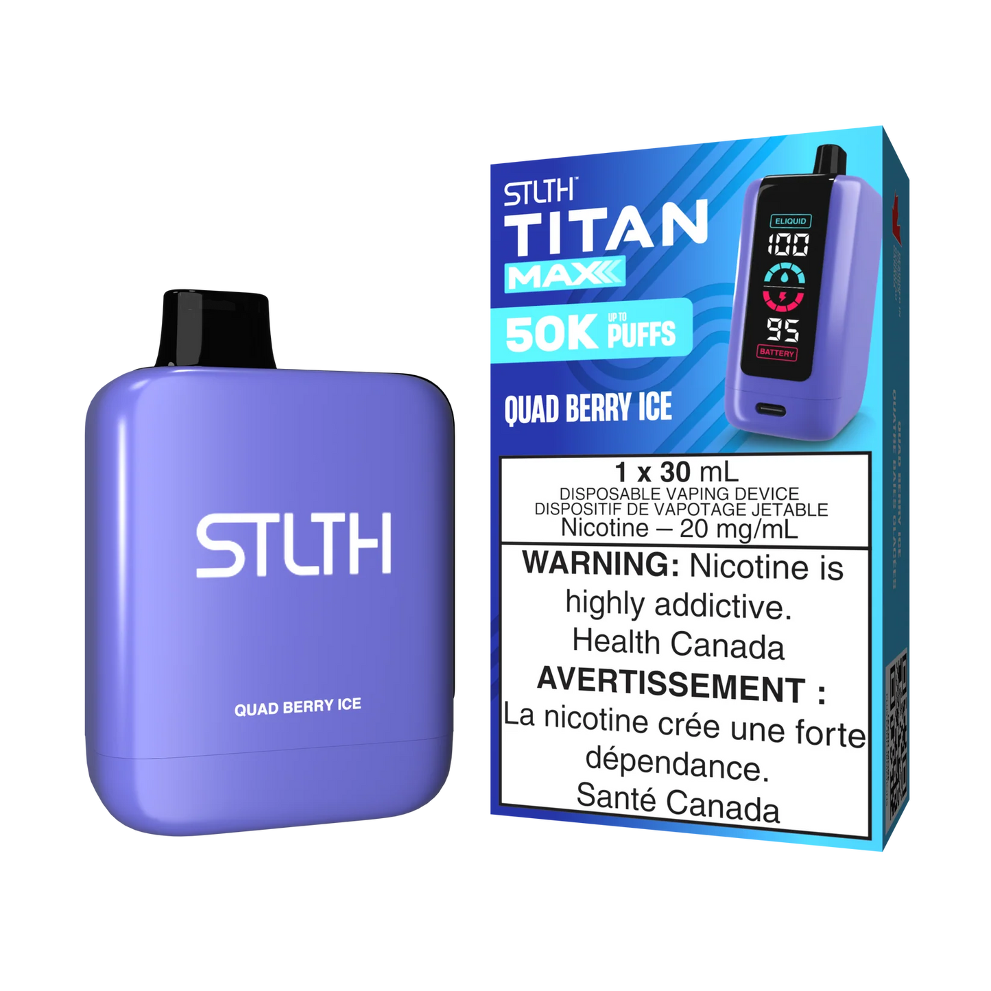 STLTH Titan Max Quad Berry Ice 50k Puffs (Pack of 4)