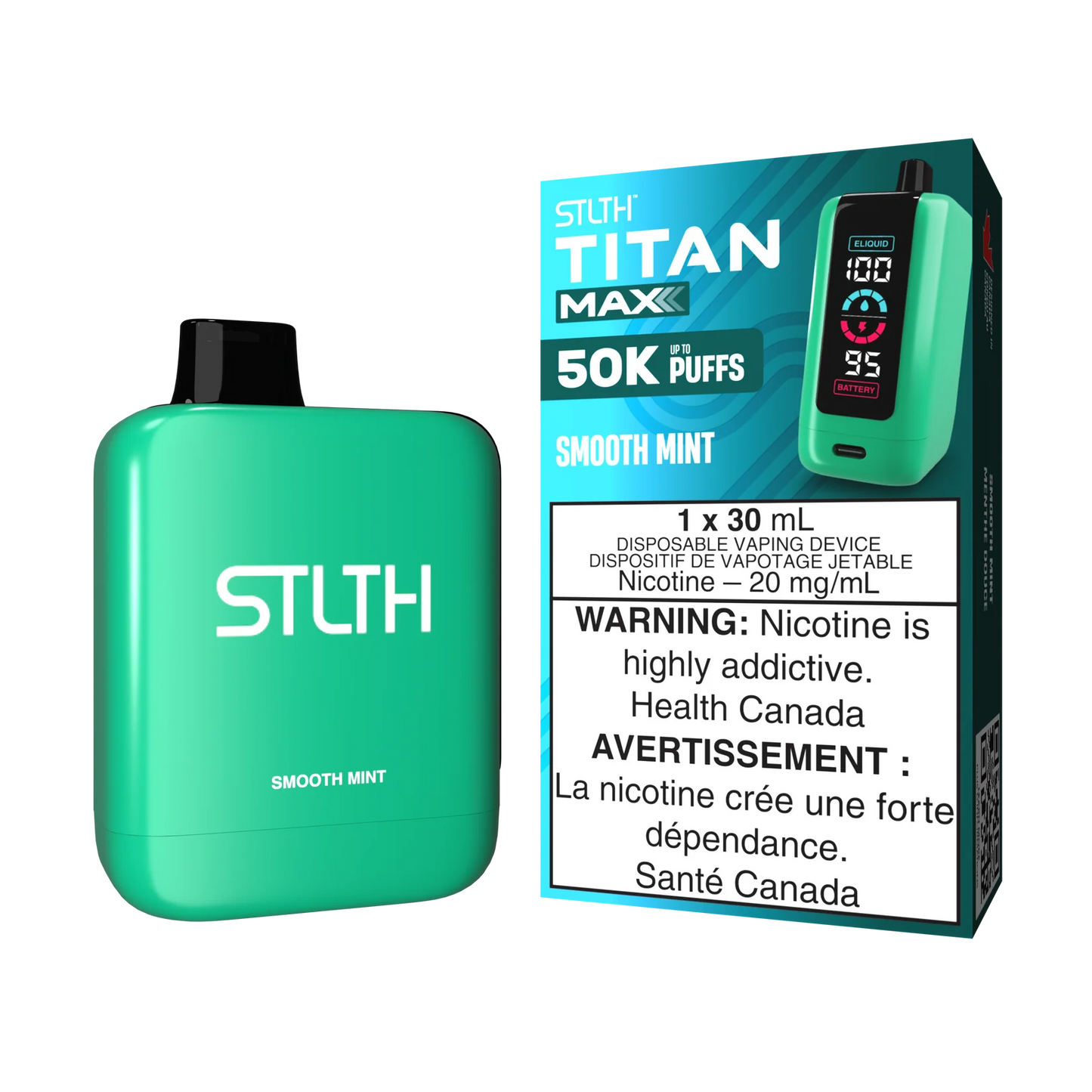 STLTH Titan Max Smooth Mint 50k Puffs (Pack of 4)