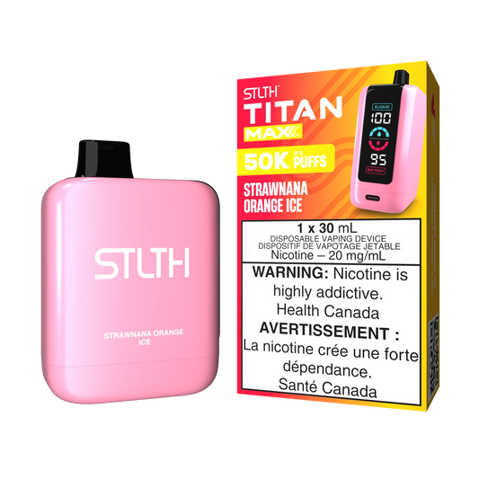 STLTH Titan Max Strawnana Orange Ice 50k Puffs (Pack of 4)