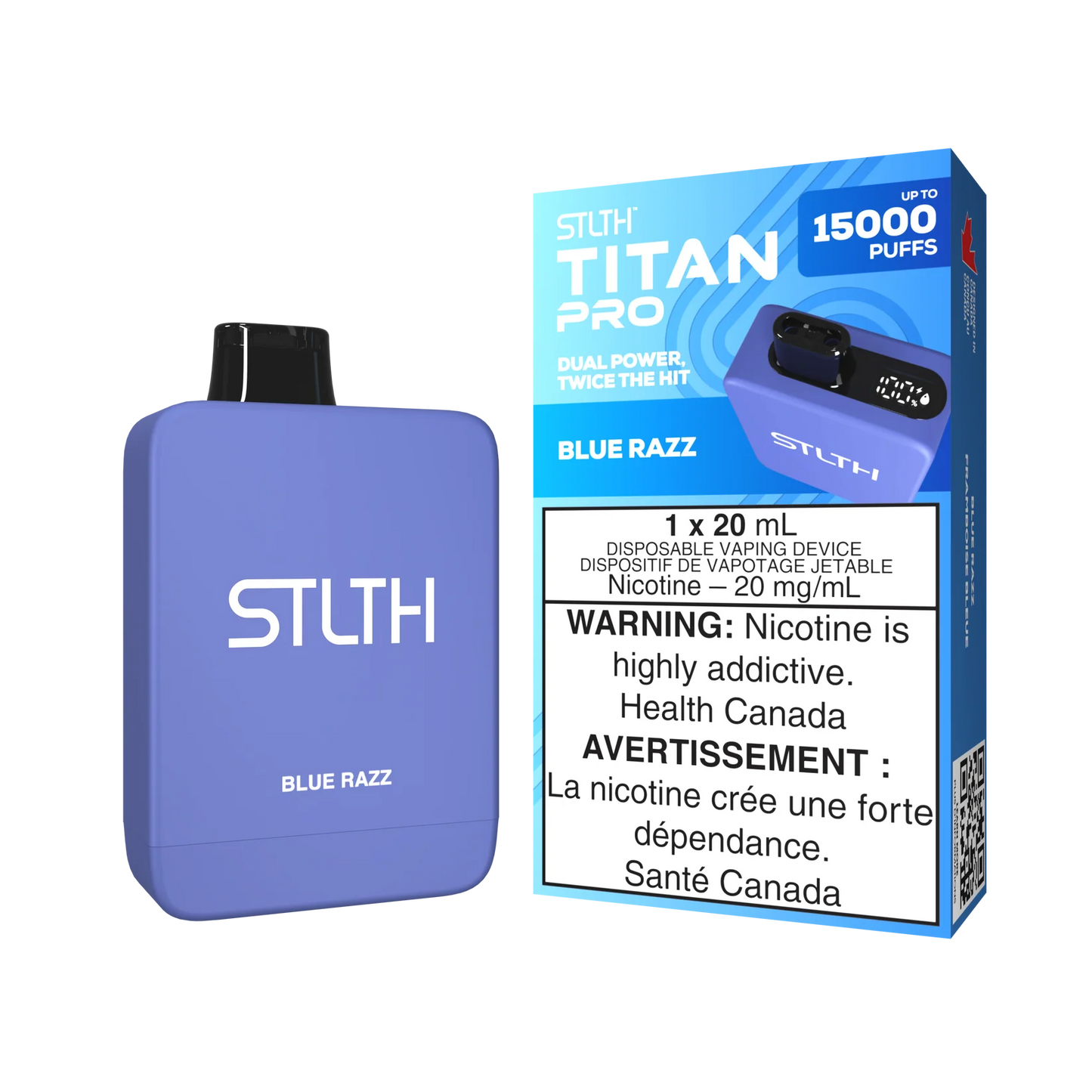 STLTH Titan Pro Blue Razz 15,000 PUFFS 20mg Nicotine (Pack of 5)