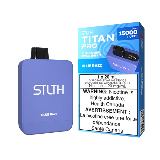 STLTH Titan Pro Blue Razz 15,000 PUFFS 20mg Nicotine (Pack of 5)
