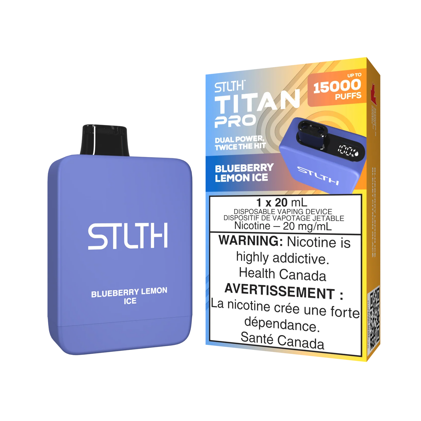 STLTH Titan Pro Blueberry Lemon Ice 15K Puffs (Pack of 5)
