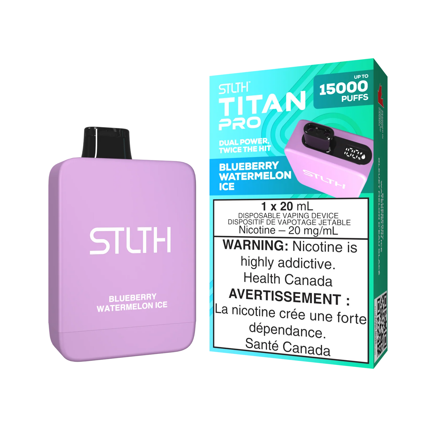 STLTH Titan Pro Blueberry Watermelon Ice 15k Puffs (Pack of 5)