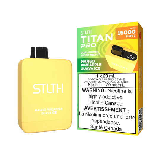 STLTH Titan Pro Mango Pineapple Guava Ice 15,000 PUFFS 20mg Nicotine (Pack of 5)