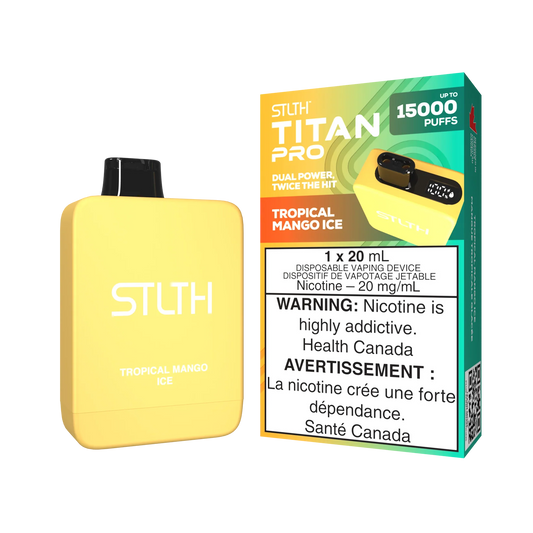 STLTH Titan Pro Tropical Mango Ice 15,000 PUFFS 20mg Nicotine (Pack of 5)