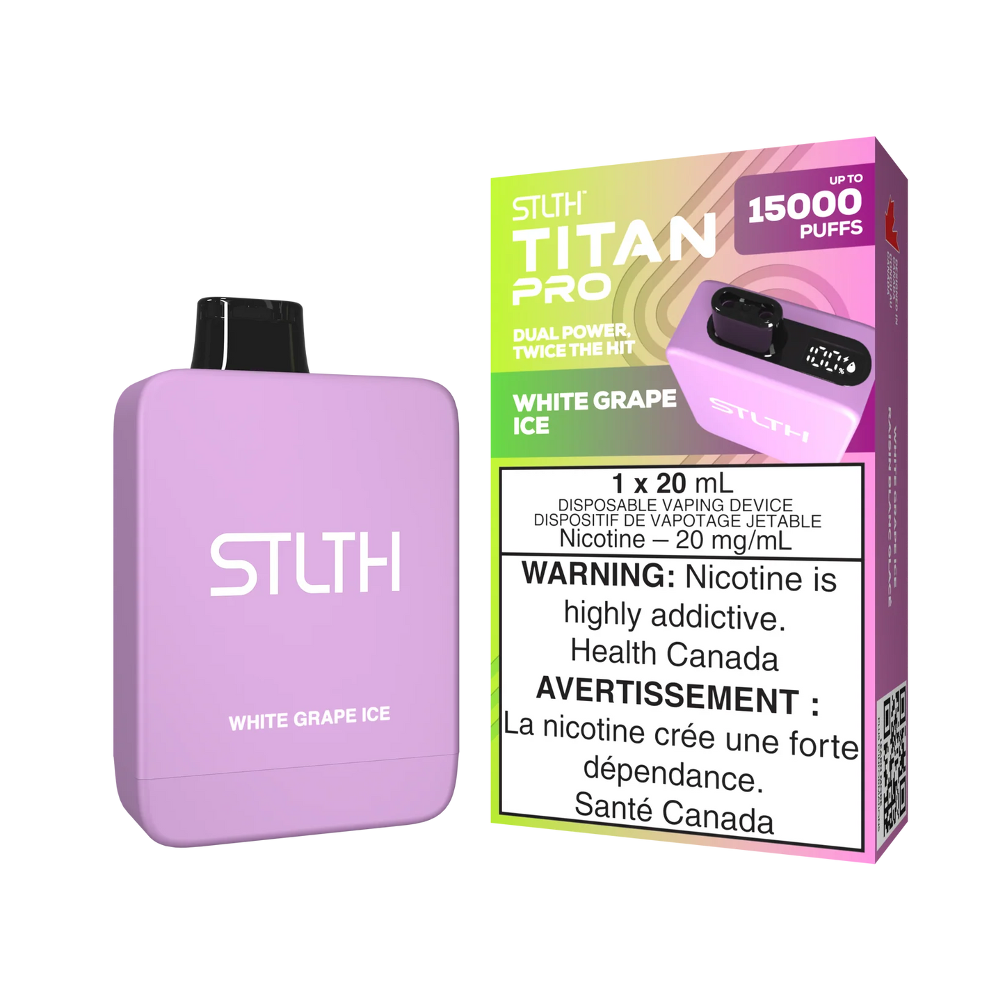 STLTH Titan Pro White Grape Ice 15k Puffs (Pack of 5)