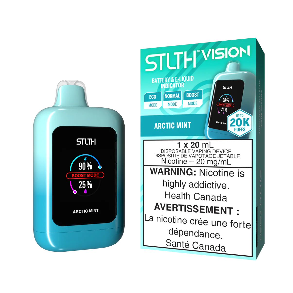 STLTH Vision Arctic Mint 20K Puffs 20ml (Pack of 4)