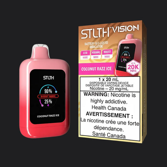 STLTH Vision Coconut Razz Ice 20K Puffs 20ml (Pack of 4)