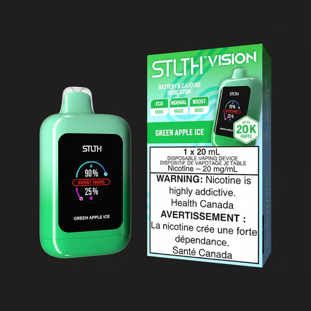 STLTH Vision Green Apple Ice 20K Puffs 20ml (Pack of 4)