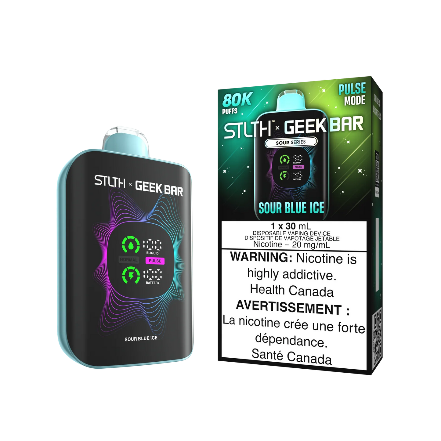 STLTH x GEEK BAR Sour Blue Ice 80k Puffs 30ml (Pack of 4)