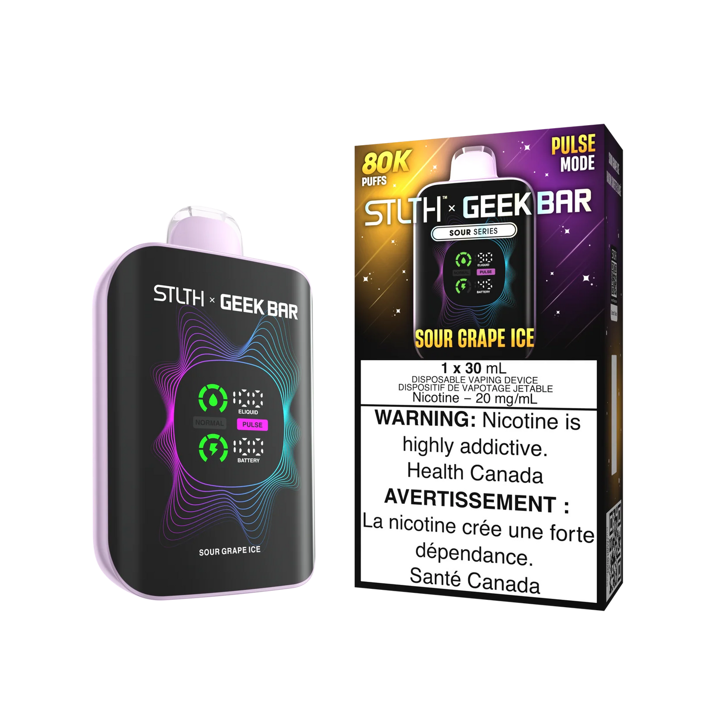 STLTH x GEEK BAR Sour Grape Ice 80k Puffs 30ml (Pack of 4)
