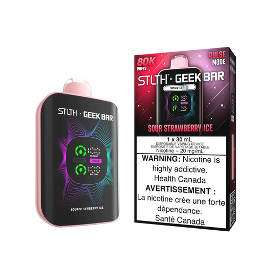 STLTH x GEEK BAR Sour Strawberry Ice 80k Puffs 30ml (Pack of 4)