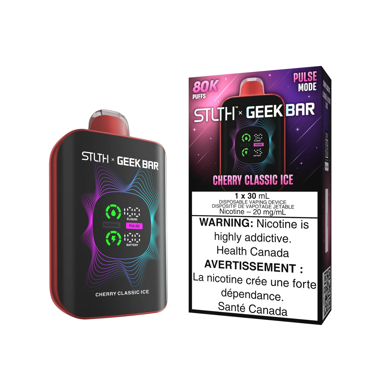 STLTH x GEEK BAR Cherry Classic Ice 80k Puffs 30ml (Pack of 4)