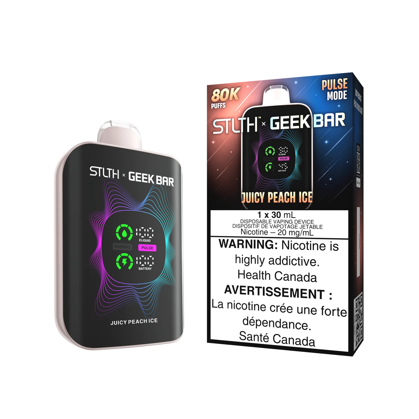 STLTH x GEEK BAR Juicy Peach Ice 80k Puffs 30ml (Pack of 4)