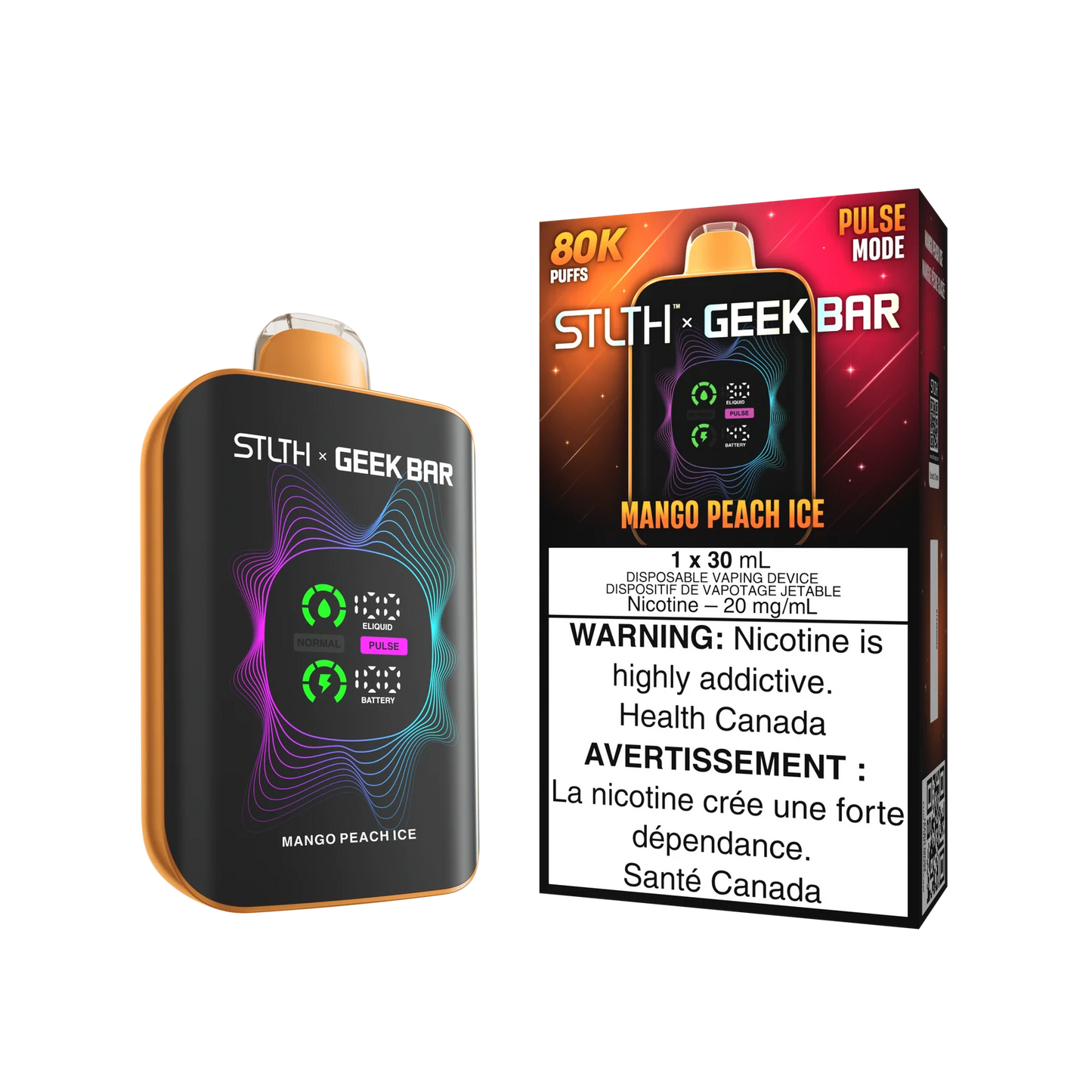 STLTH x GEEK BAR Mango Peach Ice 80k Puffs 30ml (Pack of 4)