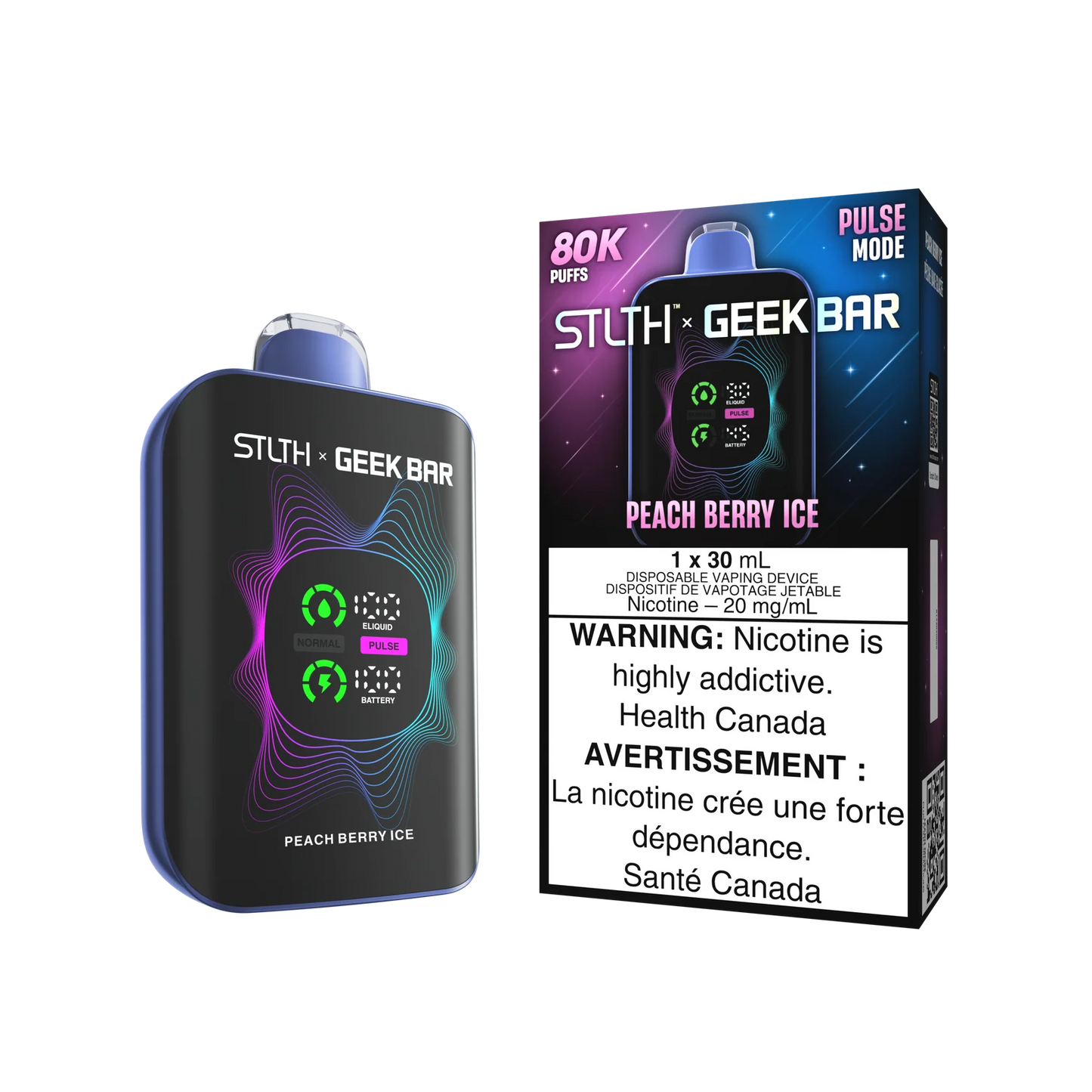 STLTH x GEEK BAR Peach Berry Ice 80k Puffs 30ml (Pack of 4)