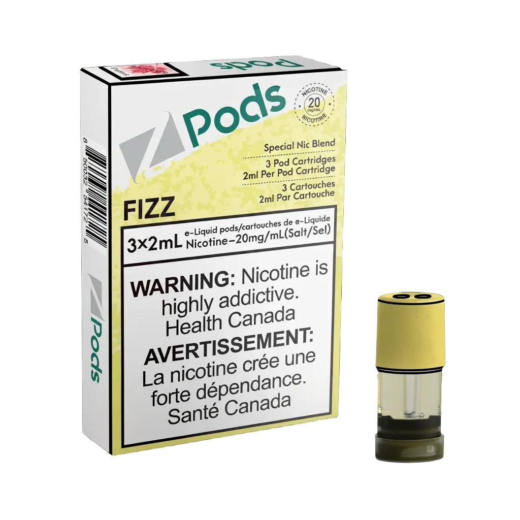 ZPODS Fizz 3x2ml Pod Cartridges (Pack of 5)