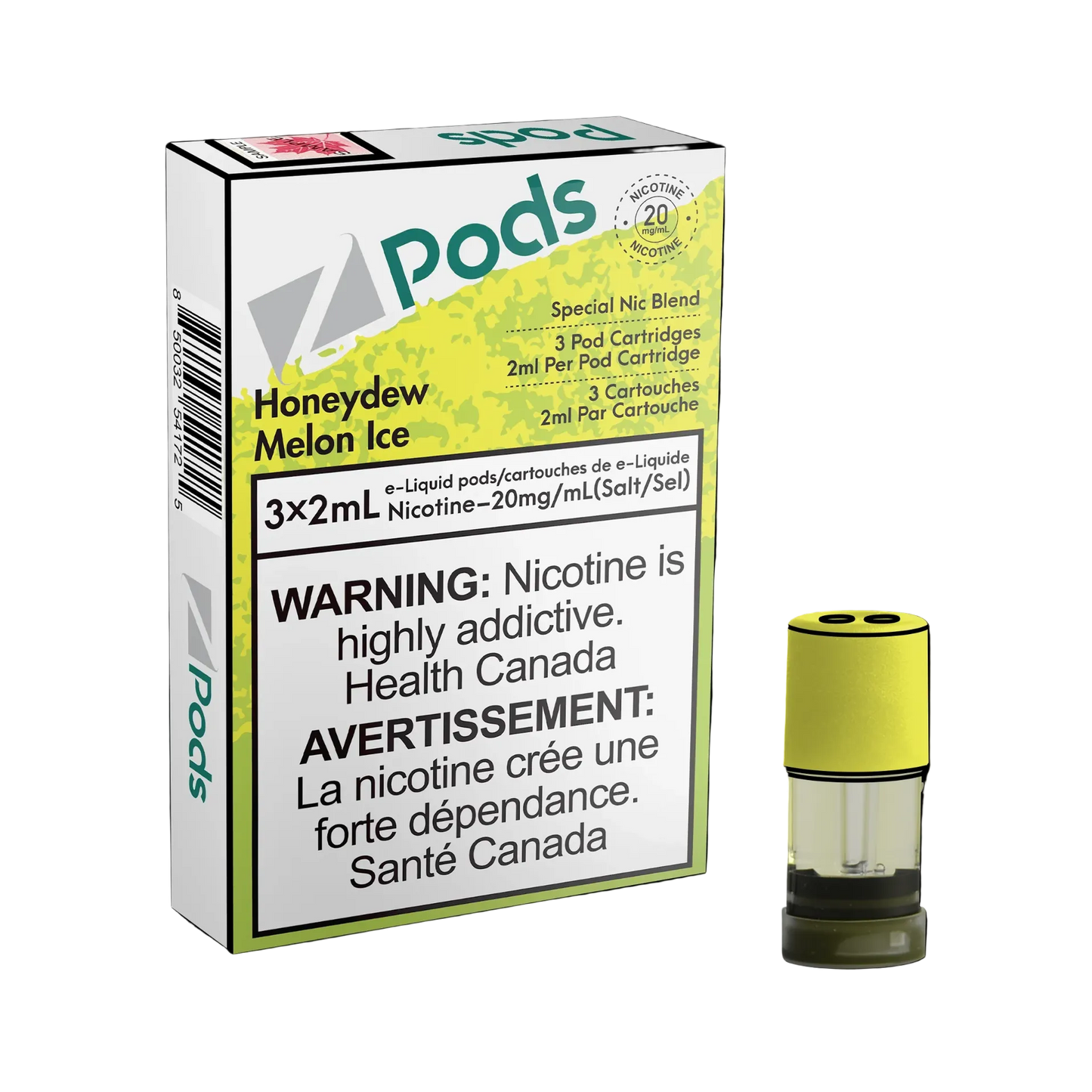 ZPODS Honeydew Melon Ice 3x2ml Pod Cartridges (Pack of 5)