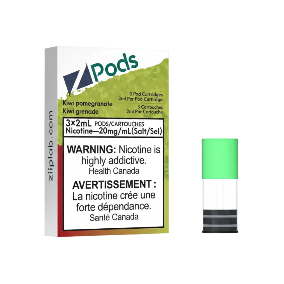 ZPODS Kiwi Pomegranate 3x2ml Pod Cartridges (Pack of 5)