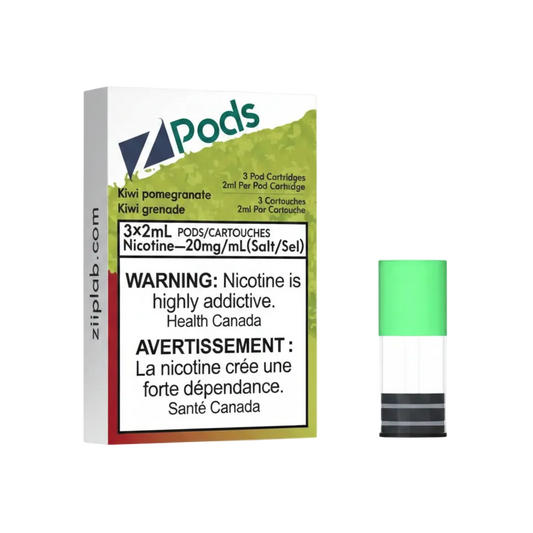 ZPODS Kiwi Pomegranate 3x2ml Pod Cartridges (Pack of 5)